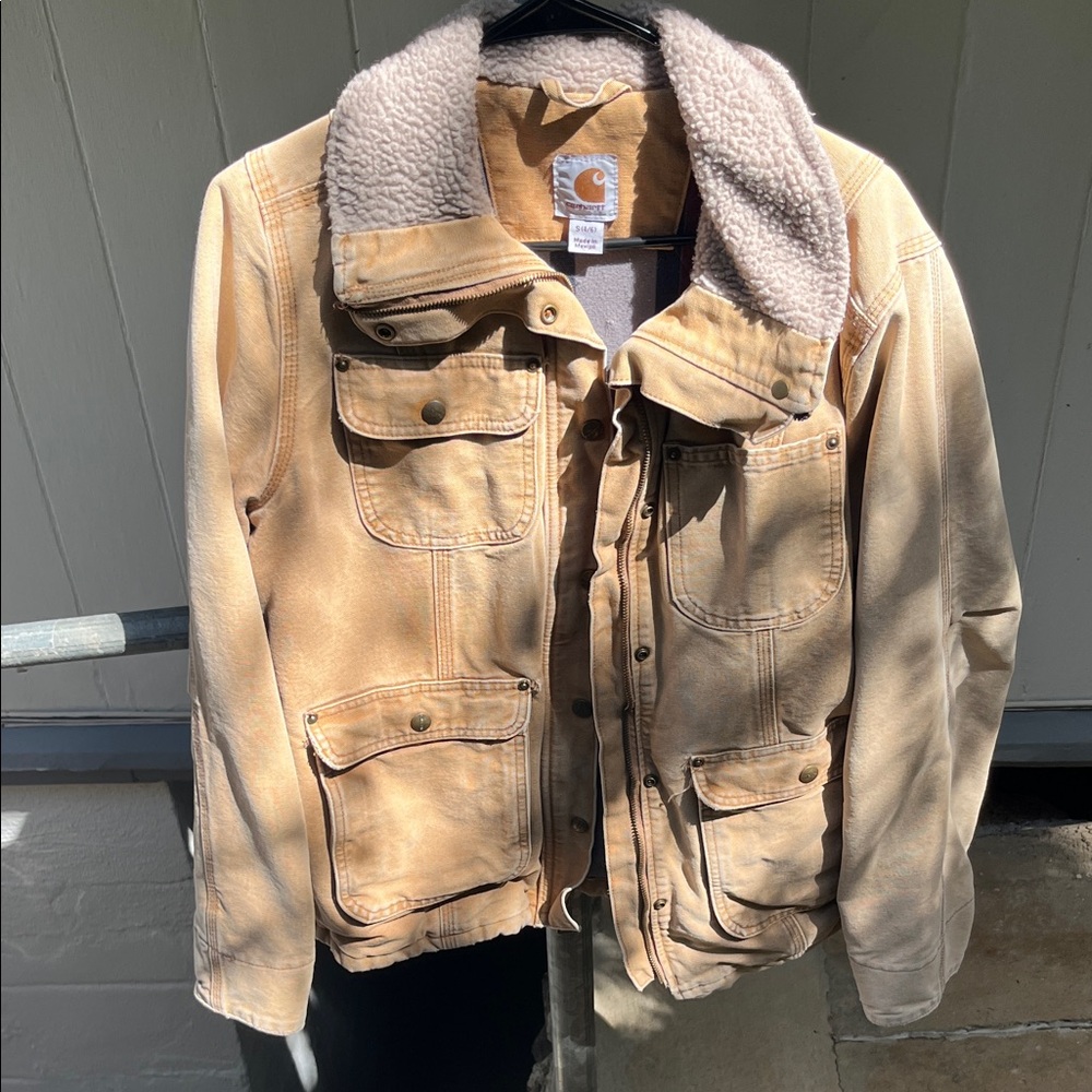 Carhartt Brown Sherpa-Lined Field Jacket